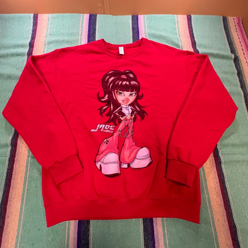 Bratz Jade Sweatshirt Unisex Medium Red Graphic Y2K 2000s Aesthetic Pullover